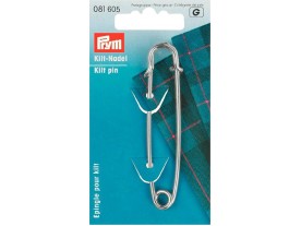 Safety Kilt pins PRYM 76mm silver-coloured
